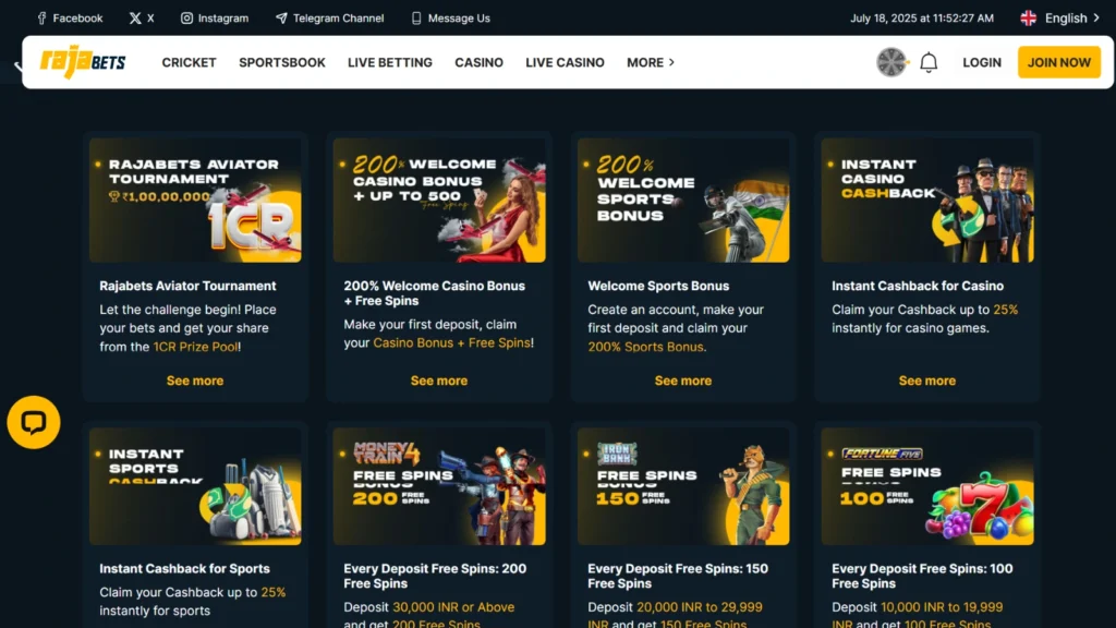 Rajabets Bonus Code
